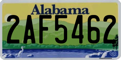 AL license plate 2AF5462