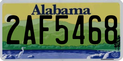 AL license plate 2AF5468