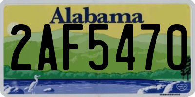 AL license plate 2AF5470