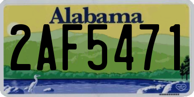 AL license plate 2AF5471