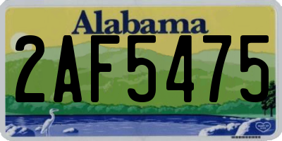 AL license plate 2AF5475