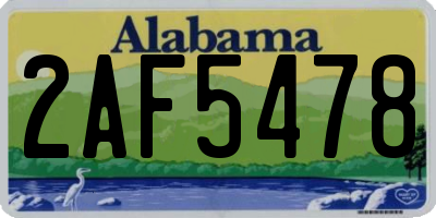 AL license plate 2AF5478