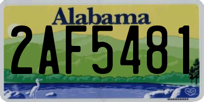 AL license plate 2AF5481