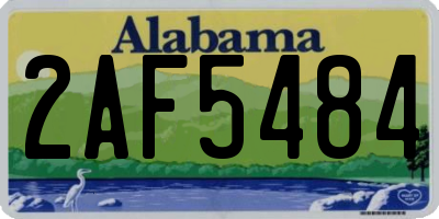 AL license plate 2AF5484