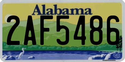 AL license plate 2AF5486
