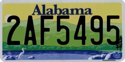 AL license plate 2AF5495