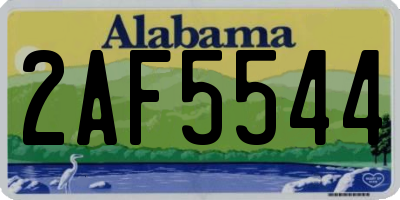 AL license plate 2AF5544