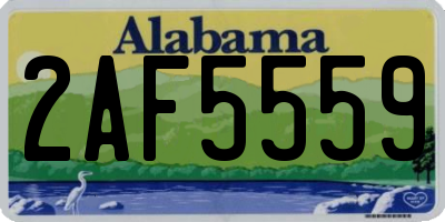 AL license plate 2AF5559