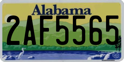 AL license plate 2AF5565