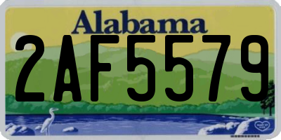 AL license plate 2AF5579