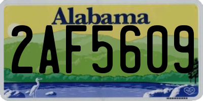 AL license plate 2AF5609
