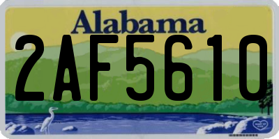 AL license plate 2AF5610