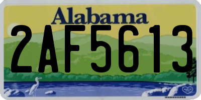 AL license plate 2AF5613