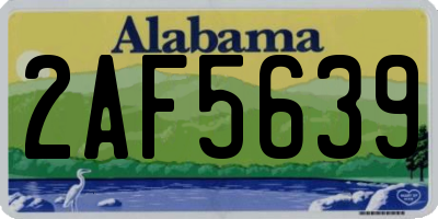 AL license plate 2AF5639