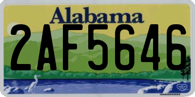 AL license plate 2AF5646