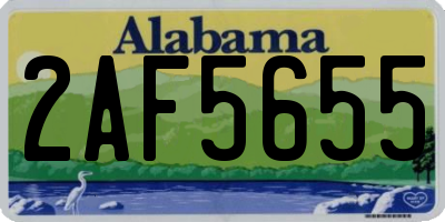 AL license plate 2AF5655