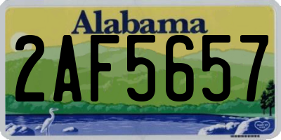 AL license plate 2AF5657