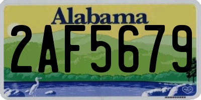 AL license plate 2AF5679