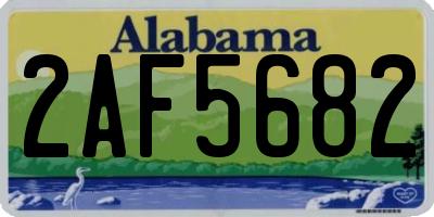 AL license plate 2AF5682