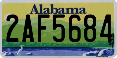 AL license plate 2AF5684
