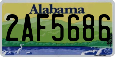 AL license plate 2AF5686