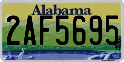 AL license plate 2AF5695