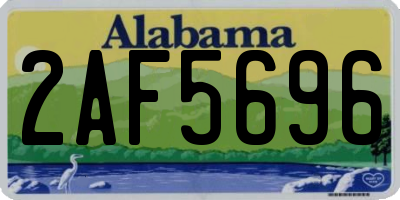 AL license plate 2AF5696