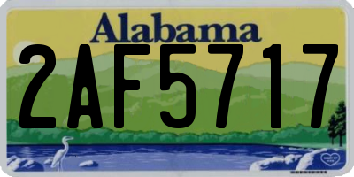 AL license plate 2AF5717