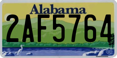 AL license plate 2AF5764