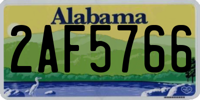 AL license plate 2AF5766