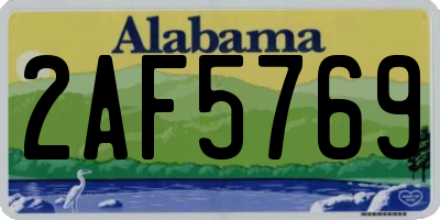 AL license plate 2AF5769