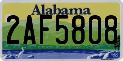 AL license plate 2AF5808