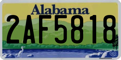 AL license plate 2AF5818