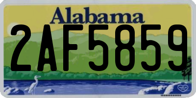 AL license plate 2AF5859