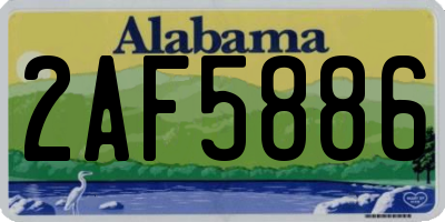 AL license plate 2AF5886