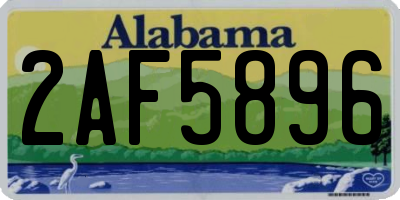 AL license plate 2AF5896