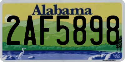 AL license plate 2AF5898