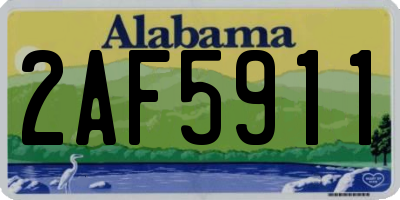 AL license plate 2AF5911