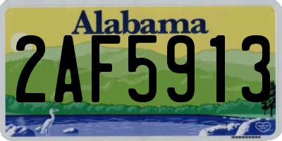 AL license plate 2AF5913