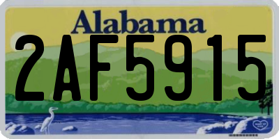 AL license plate 2AF5915