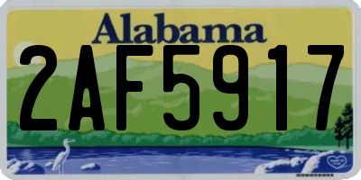 AL license plate 2AF5917