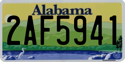 AL license plate 2AF5941