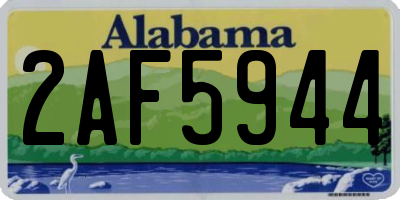 AL license plate 2AF5944