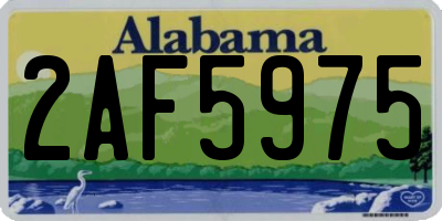 AL license plate 2AF5975