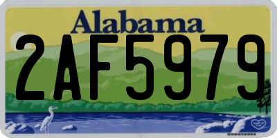 AL license plate 2AF5979