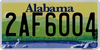 AL license plate 2AF6004
