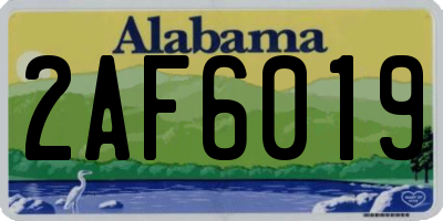 AL license plate 2AF6019