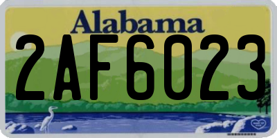AL license plate 2AF6023
