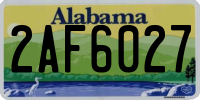 AL license plate 2AF6027
