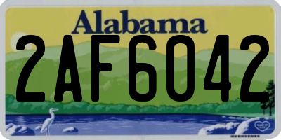 AL license plate 2AF6042
